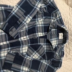 Abercrombie & Fitch Navy and Gray Plaid Shirt